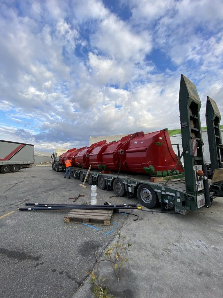 Shipping of underground buckets to Africa